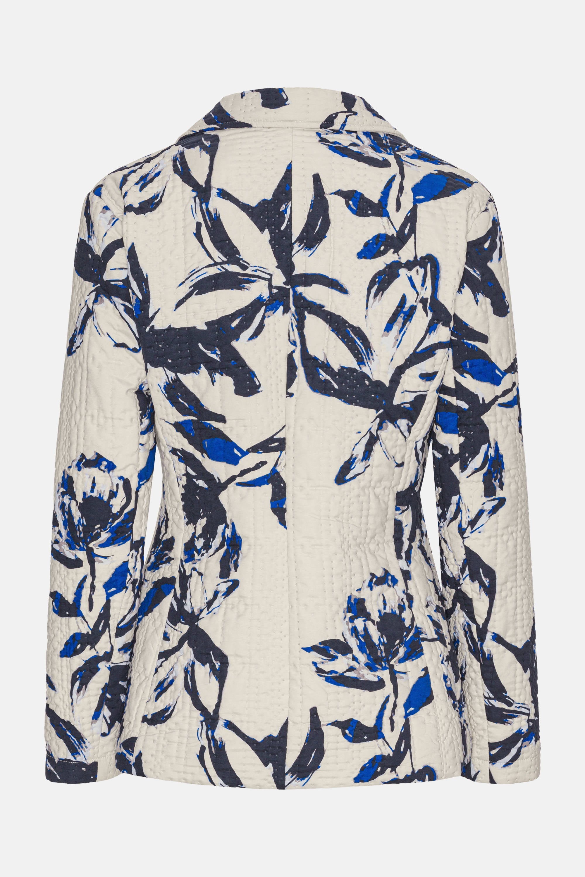 Quiltet Blazer - Beige Artsy Stroke Flower